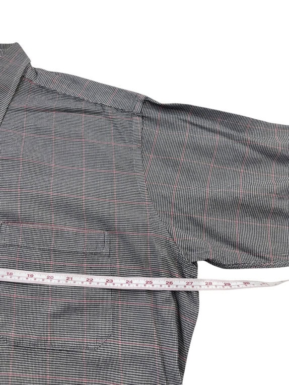 AQUASCUTUM OF LONDON ΠΟΥΚΑΜΙΣΟ CLASSIC ΚΑΡΟ ΓΚΡΙ ΑΝΤΡΙΚΟ PRE OWNED XL