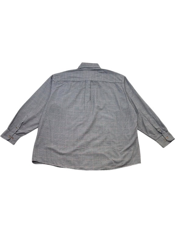 AQUASCUTUM OF LONDON ΠΟΥΚΑΜΙΣΟ CLASSIC ΚΑΡΟ ΓΚΡΙ ΑΝΤΡΙΚΟ PRE OWNED XL