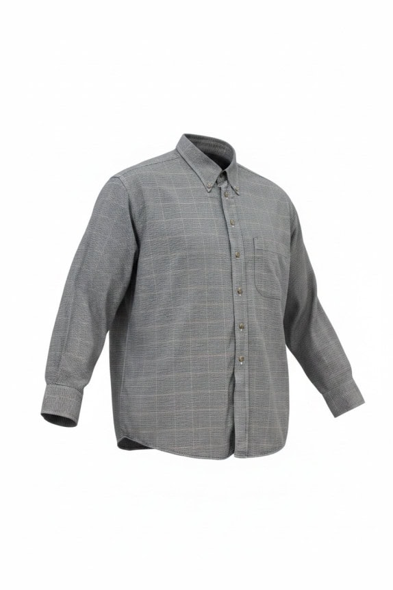 AQUASCUTUM OF LONDON CAMICIA BUTTON DOWN CLASSIC CHECK GRIGIO UOMO PRE OWNED XL