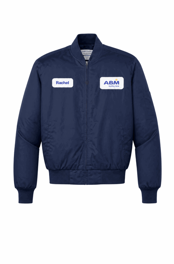 ARAMARK BOMBER JACKET WORKWEAR NAVY MEN PRE OWNED S