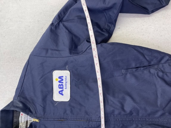 ARAMARK BOMBER JACKET WORKWEAR BLU NAVY UOMO PRE OWNED S