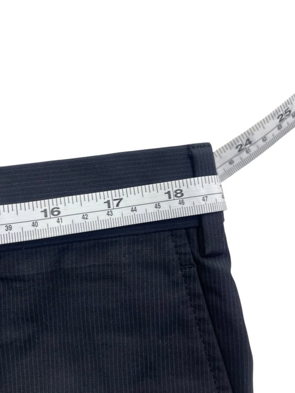 ARMANI COLLEZIONI ΠΑΝΤΕΛΟΝΙ ΥΦΑΣΜΑΤΙΝΟ CHINO ΡΙΓΕ ΜΑΥΡΟ ΑΝΔΡΙΚΟ L