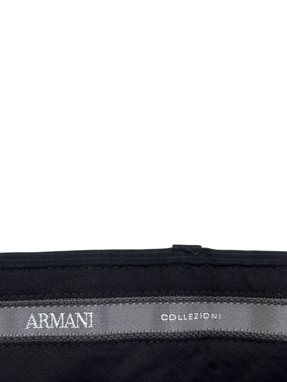 ARMANI COLLEZIONI ΠΑΝΤΕΛΟΝΙ ΥΦΑΣΜΑΤΙΝΟ ΜΑΥΡΟ ΑΝΤΡΙΚΟ XL pre-owned