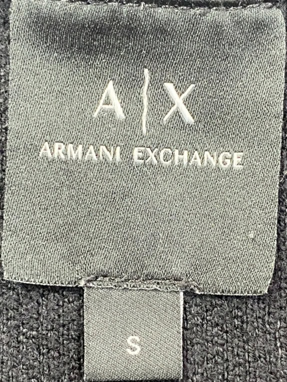 ARMANI EXCHANGE FELPA GIROCOLLO MINIMAL NERA UOMO PRE OWNED S