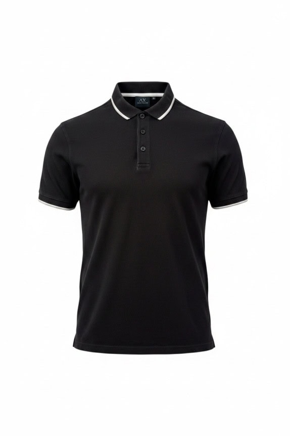 ARMANI EXCHANGE ΜΠΛΟΥΖΑ POLO MINIMAL ΜΑΥΡΗ ΑΝΤΡΙΚΗ PRE OWNED M