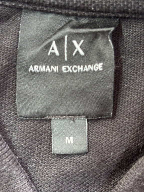 ARMANI EXCHANGE ΜΠΛΟΥΖΑ POLO MINIMAL ΜΑΥΡΗ ΑΝΤΡΙΚΗ PRE OWNED M