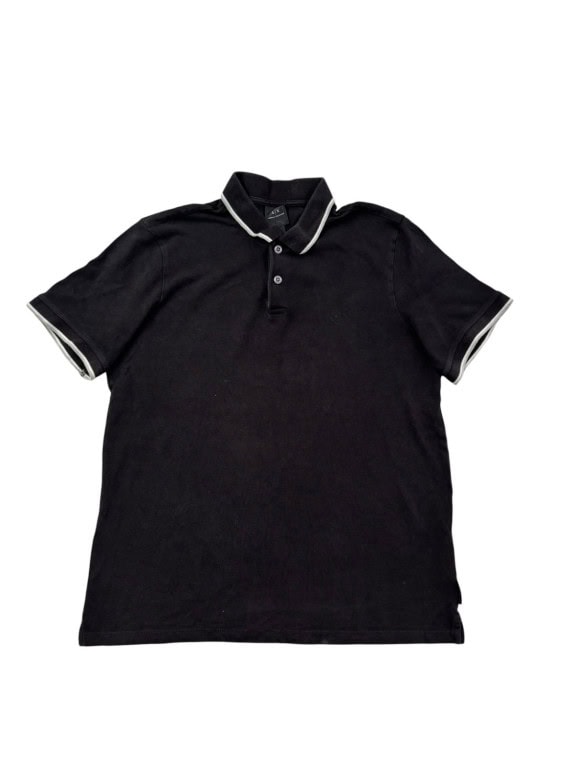 ARMANI EXCHANGE ΜΠΛΟΥΖΑ POLO MINIMAL ΜΑΥΡΗ ΑΝΤΡΙΚΗ PRE OWNED M