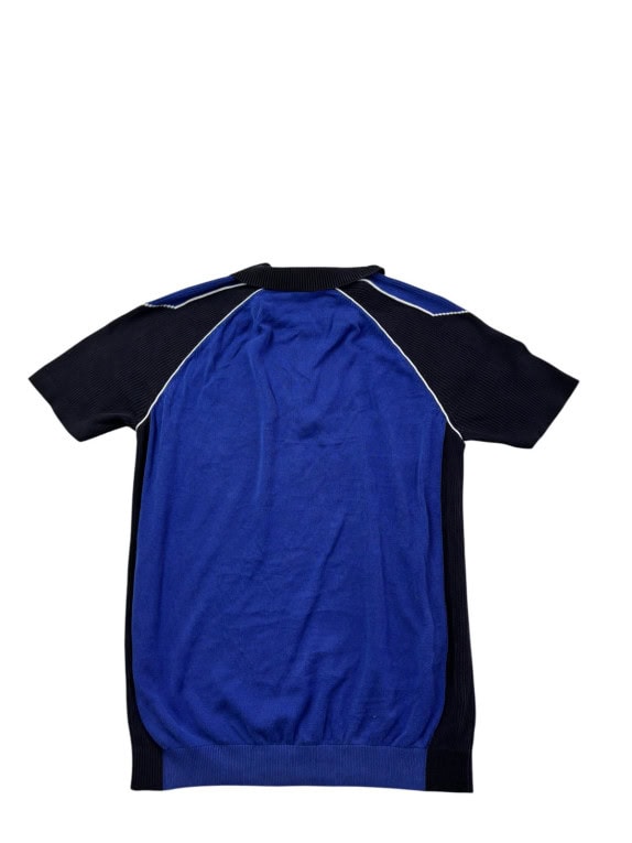 ARMANI EXCHANGE KNIT POLO SHIRT MINIMAL BLUE MENS PRE OWNED M