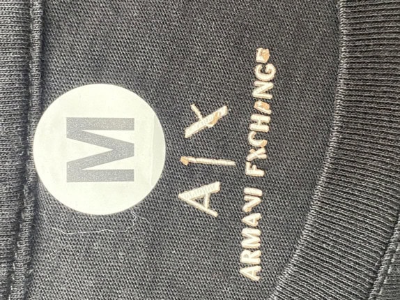 ARMANI EXCHANGE T SHIRT GRAPHIC ΜΑΥΡΟ ΑΝΤΡΙΚΟ PRE OWNED M