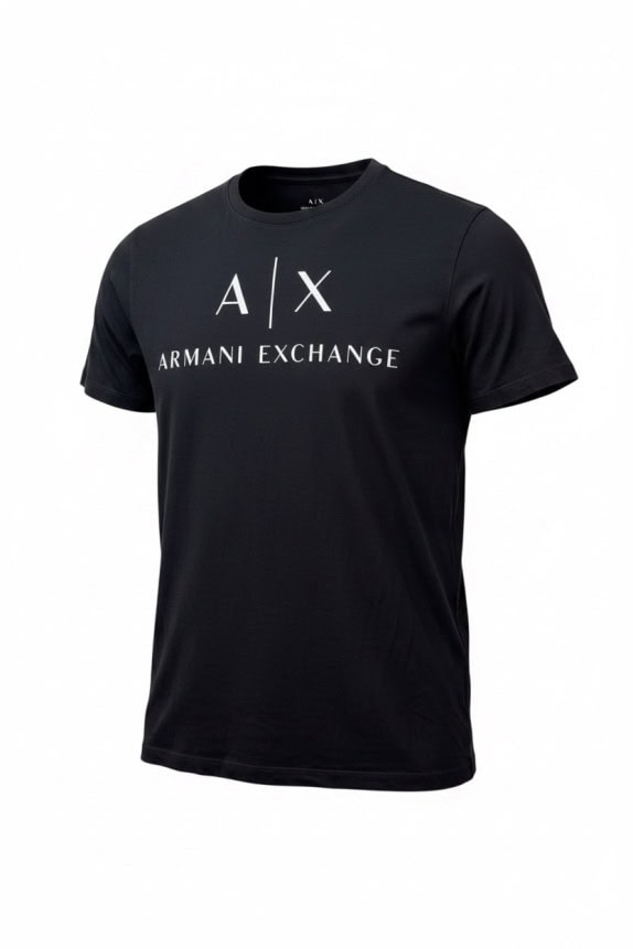 ARMANI EXCHANGE T SHIRT MINIMAL ΜΑΥΡΟ ΑΝΤΡΙΚΟ PRE OWNED L