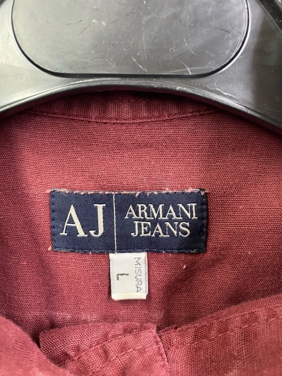 ARMANI JEANS ΑΝΔΡΙΚΟ ΚΟΝΤΟΜΑΝΙΚΟ ΠΟΥΚΑΜΙΣΟ VINTAGE STYLE ΜΠΟΡΝΤO L
