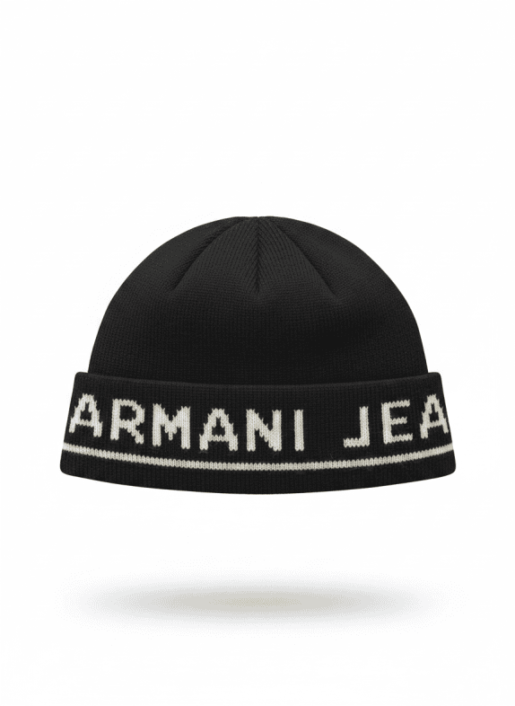 ARMANI JEANS BEANIE ΓΚΡΙ ΜΑΥΡΟ UNISEX PRE OWNED