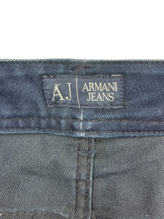 Armani Jeans Denim Pants Slim Logo Dark Blue Women’s L