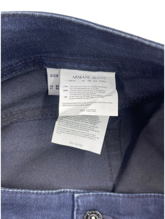 Armani Jeans Denim Pants Slim Logo Dark Blue Women’s L