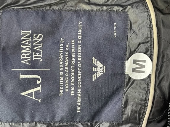 ARMANI JEANS JACKET MINIMAL NERO UOMO PRE OWNED M