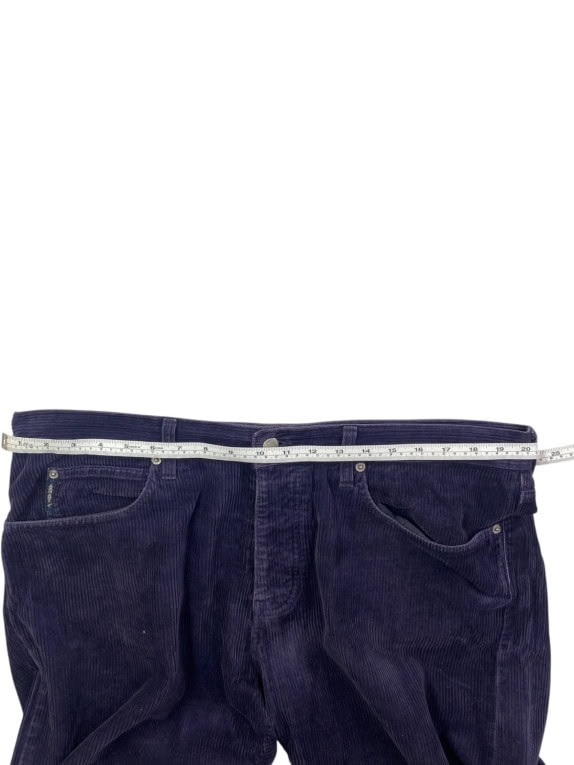 ARMANI JEANS PANTALONI IN VELLUTO A COSTE CLASSIC NAVY UOMO PRE OWNED XXL