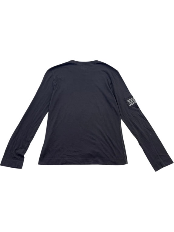 ARMANI JEANS ΜΠΛΟΥΖΑ ΜΑΚΡΥΜΑΝΙΚΗ MINIMAL ΜΑΥΡΟ ΑΝΤΡΙΚΟ PRE OWNED