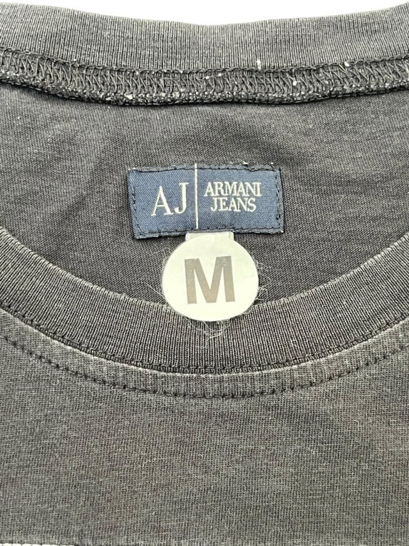 ARMANI JEANS ΜΠΛΟΥΖΑ ΜΑΚΡΥΜΑΝΙΚΗ MINIMAL ΜΑΥΡΟ ΑΝΤΡΙΚΟ PRE OWNED