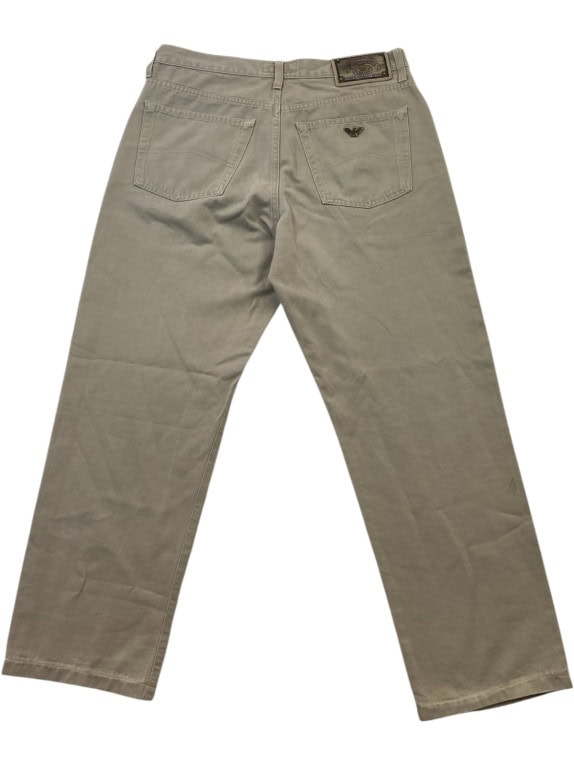ARMANI JEANS PANTALONI CHINO MINIMAL BEIGE UOMO PRE OWNED M