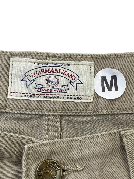 ARMANI JEANS PANTALONI CHINO MINIMAL BEIGE UOMO PRE OWNED M