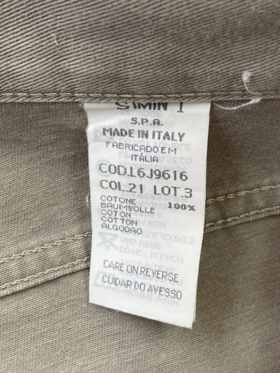 ARMANI JEANS PANTALONI CHINO MINIMAL BEIGE UOMO PRE OWNED M