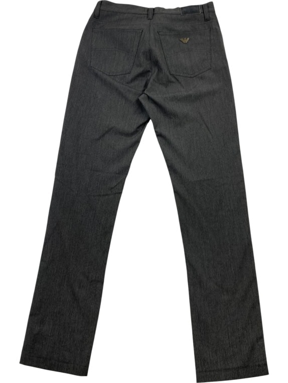 ARMANI JEANS PANTALONI COMFORT FIT CON LOGO METALLICO GRIGIO DA UOMO S
