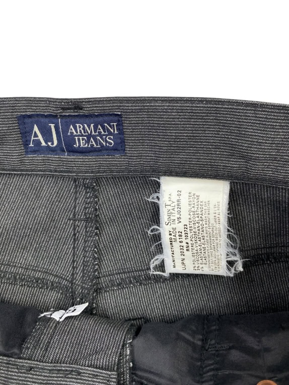 ARMANI JEANS PANTALONI COMFORT FIT CON LOGO METALLICO GRIGIO DA UOMO S