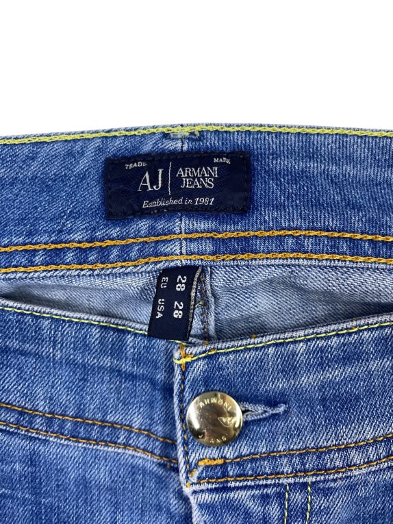 ARMANI JEANS ΠΑΝΤΕΛΟΝΙ DENIM VINTAGE LOGO ΜΠΛΕ ΓΥΝΑΙΚΕΙΟ S