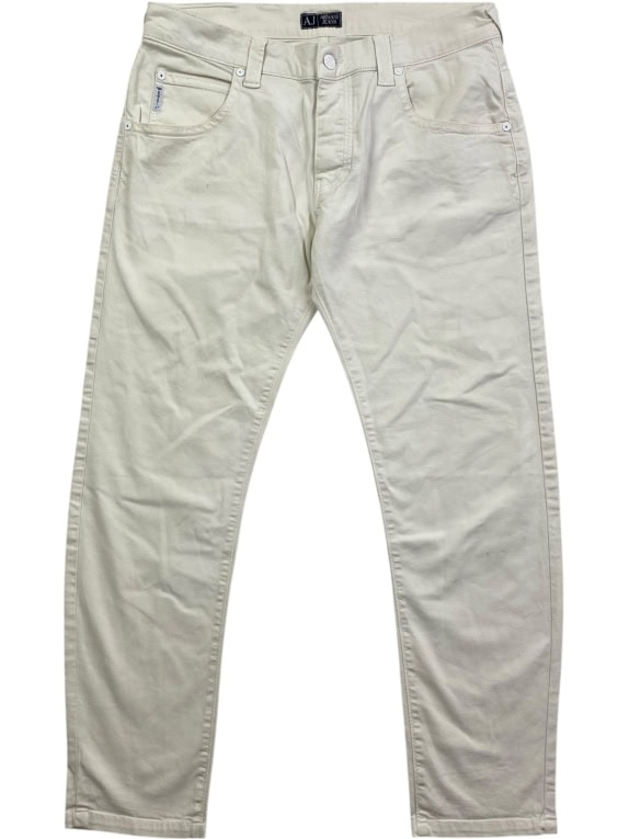 ARMANI JEANS Παντελόνι Vintage Λογότυπο Εκρού Ανδρικό S