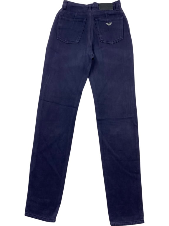 ARMANI JEANS PANTS VINTAGE METAL LOGO BLUE WOMEN XS