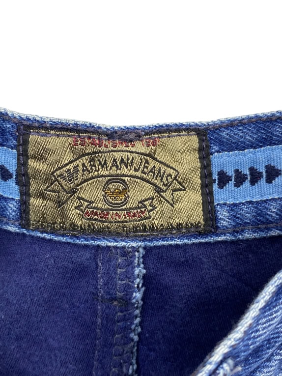 ARMANI JEANS ΠΑΝΤΕΛΟΝΙ VINTAGE QUILTED DENIM ΜΠΛΕ ΓΥΝΑΙΚΕΙΟ XS