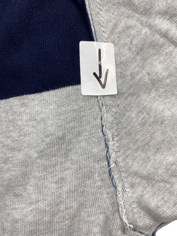 ARMANI JEANS Maglia casual in maglia con logo grigio/blu da uomo L