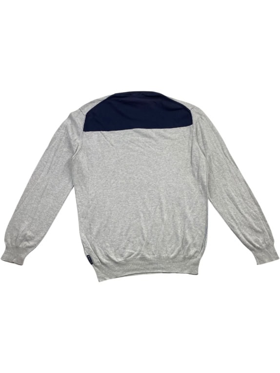ARMANI JEANS Maglia casual in maglia con logo grigio/blu da uomo L