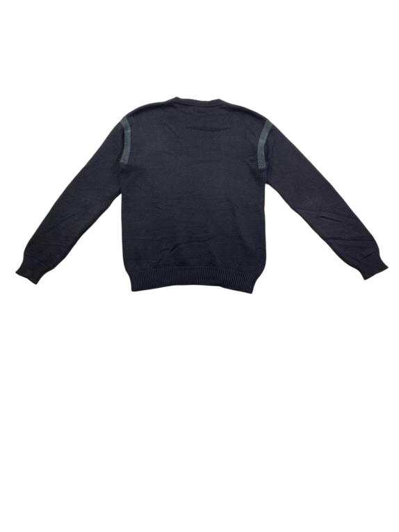 ARMANI JEANS Pullover lavorato a maglia con logo vintage nero da uomo S
