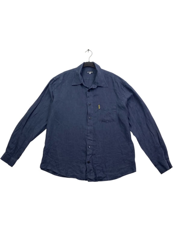 ARMANI JEANS Πουκάμισο Casual Μπλε Ανδρικό XXL