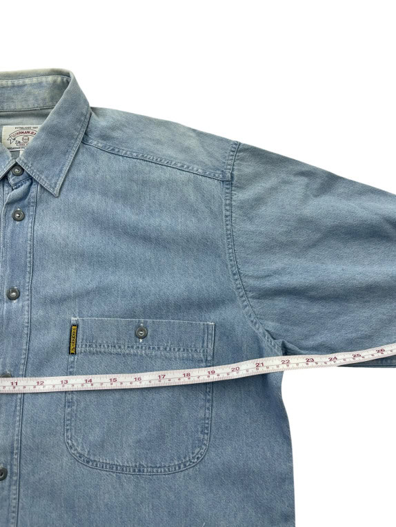 ARMANI JEANS ΠΟΥΚΑΜΙΣΟ WASHED DENIM BLUE ΑΝΤΡΙΚΟ PRE OWNED S
