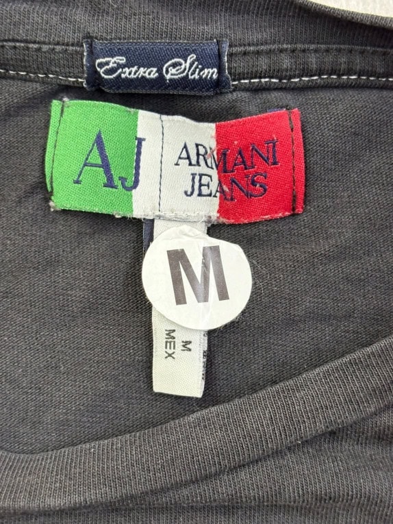 ARMANI JEANS T SHIRT GRAFICA NERA UOMO PRE OWNED M