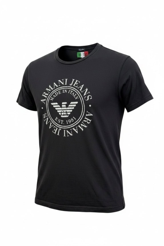 ARMANI JEANS T SHIRT GRAFICA NERA UOMO PRE OWNED M