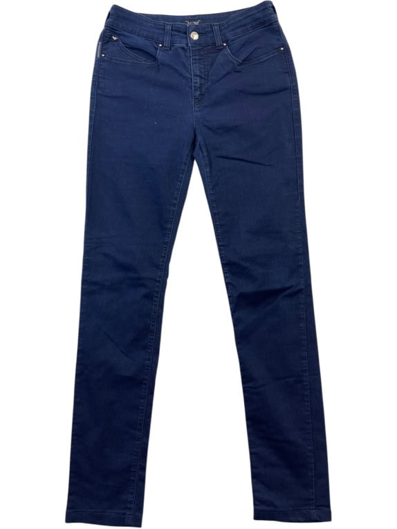 ARMANI JEANS DENIM PANTS MINIMAL NAVY WOMENS PRE OWNED XS