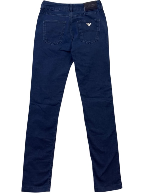 ARMANI JEANS DENIM PANTS MINIMAL NAVY WOMENS PRE OWNED XS