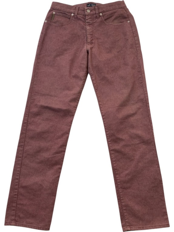 ARMANI JEANS JEANS WASHED BORDEAUX UNISEX PRE OWNED M