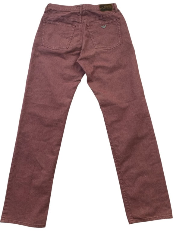 ARMANI JEANS JEANS WASHED BORDEAUX UNISEX PRE OWNED M
