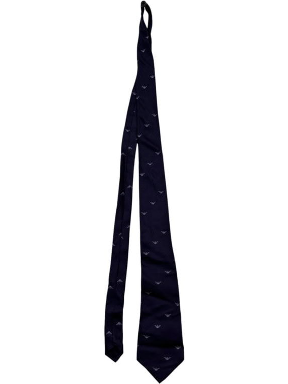 ARMANI JUNIOR TIE CLASSIC NAVY MEN PRE OWNED
