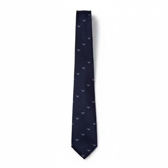 ARMANI JUNIOR TIE CLASSIC NAVY MEN PRE OWNED