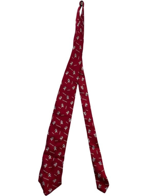 ARNOLD AND ARNOLD NECKTIE GRAPHIC BURGUNDY MENS PRE OWNED