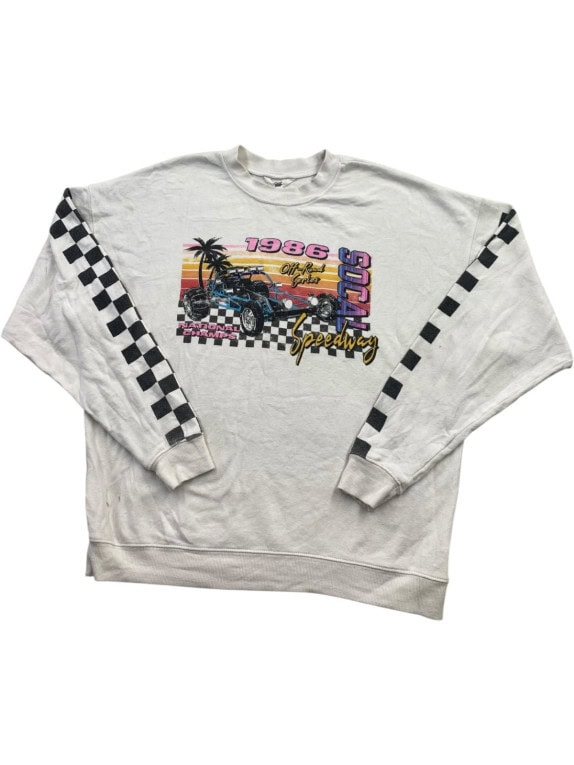 ASCOT AND HART ΦΟΥΤΕΡ CREWNECK RACING GRAPHIC ΑΝΟΙΧΤΟ ΓΚΡΙ UNISEX PRE OWNED S