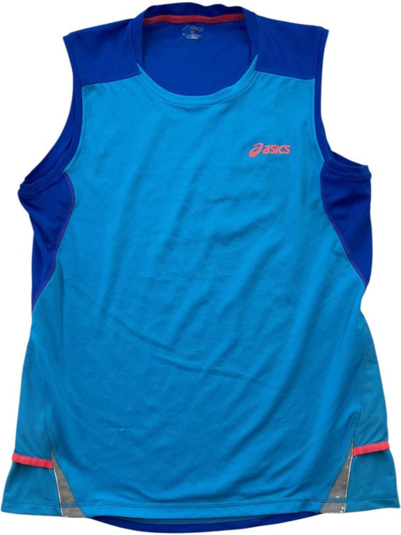 ASICS TOP SMANICATO SPORTSWEAR BLU TURCHESE DONNA PRE OWNED