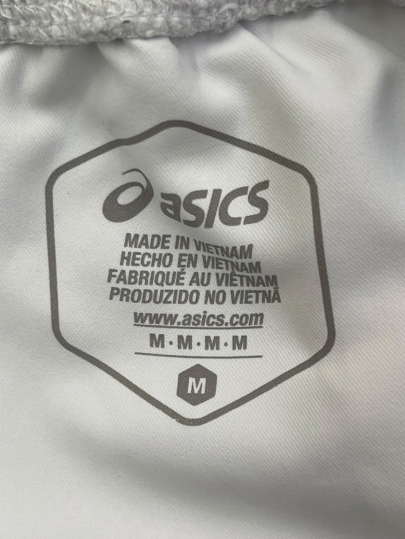 ASICS ATHLETIC SHORTS SPORTSWEAR WHITE MENS PRE OWNED M