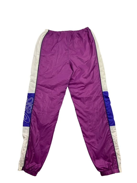 ASICS Tuta vintage set con logo viola/bianco unisex L