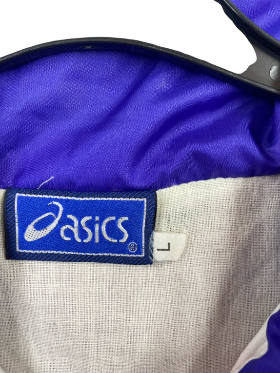 ASICS Tuta vintage set con logo viola/bianco unisex L